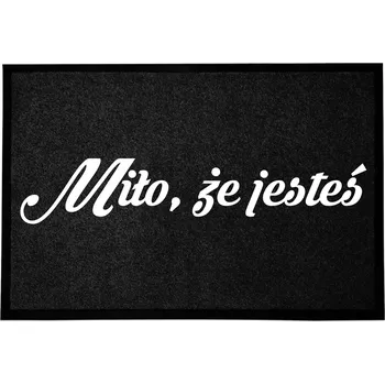 Rohožka ČERNÁ VSTUPNÍ ROHOŽKA 60X40 POD DVEŘE - VÍTEJTE