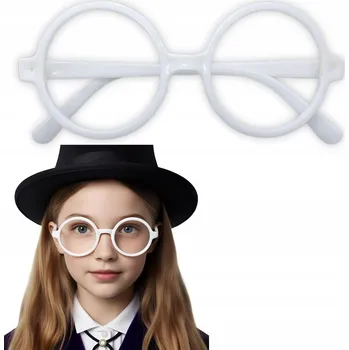 Sluneční brýle OBROČKY BRÝLE KULATÉ BÍLÉ KOUZELNÍKA MÁGA VĚŠTKYNĚ ČARODĚJNICE OBRUČKA