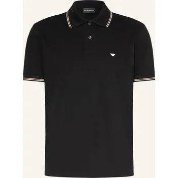 Emporio Armani Pánská Piqué Polokošile, černá, M