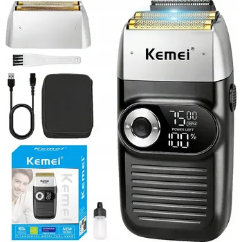 HOLICÍ STROJEK PÁNSKÝ KEMEI VODĚODOLNÝ BEZDRÁTOVÝ S DVOJITOU ČEPELÍ