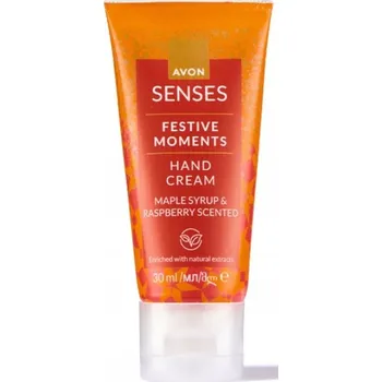 Péče o ruce Zimní krém na ruce AVON Senses Festive Moments Javorový sirup a Malina