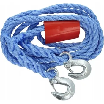 Tažné lano LANO TAŽNÉ ŠŇŮROVÉ S HÁKY 4M 2500KG