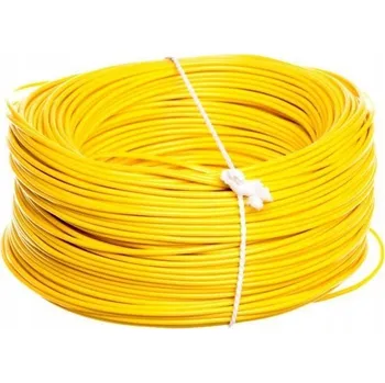 elektrický kabel Elektrický ohebný kabel 1 žíla 1,0 mm2 žlutý 100 m Elektrokabel