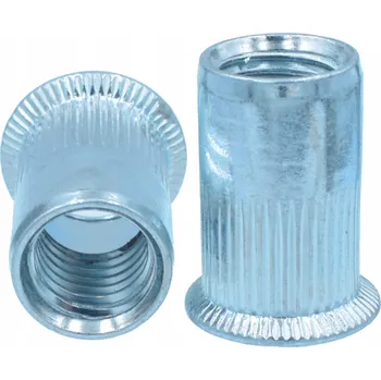 Matice M5 Nýtovací matice s velkou hlavou, pozinkovaná 10 KS Závit