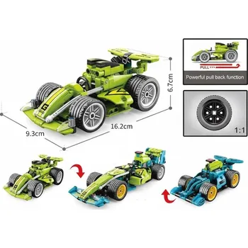 ostatní stavebnice STAVEBNICE AUTO - ZÁVODNÍ AUTO 2v1 - 221 DÍLKŮ