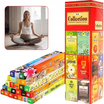 Vonná tyčinka VONNÉ TYČINKY 25 RŮZNÝCH VŮNÍ 200 KUSŮ DLOUHOTRVAJÍCÍ AROMA PRO DOMÁCNOST