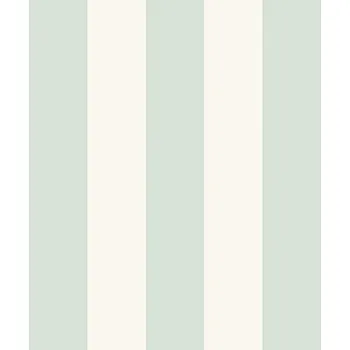 Tapeta TAPETA BÍLO-ZELENÉ PRUHY KLASICKÁ VINYLOVÁ TAPETA