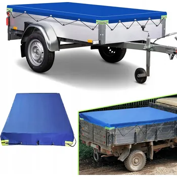 Plachta na motorové vozidlo Ochranná plachta na přívěs Oxford 420D, modrá, voděodolná, pro přívěsy
