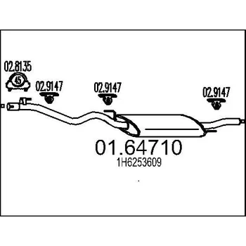 Tlumič výfuku Zadní tlumič výfuku MTS 01.64710