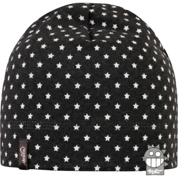 Čepice Dívčí bavlněná čepice - hvězdičky - tm.šedá