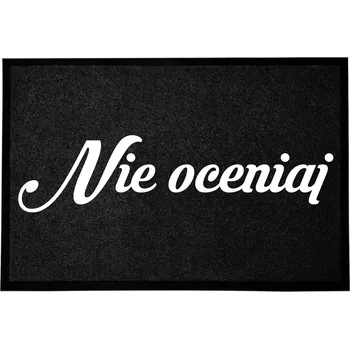 Rohožka ČERNÁ ROHOŽKA PŘED DVEŘE 60X40 CM - NEHODNOŤ