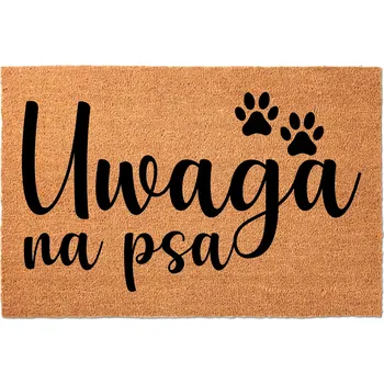 Rohožka KOKOSOVÁ ROHOŽKA POD DVEŘE VSTUPNÍ 60X40, HUMOR, POZOR NA PSA