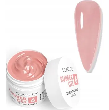 Přípravek na nehty Claresa RUBBER GEL gel pro modeláž a prodlužování nehtů builder 6 12g