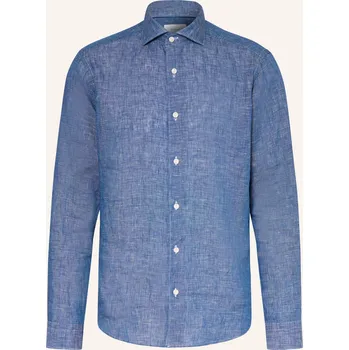 Pánská košile Eton Pánská Lněná Košile Casual Fit, modrá, 38