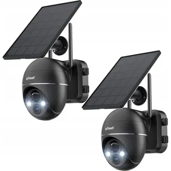 IP kamera IEGEEK SOLÁRNÍ KAMERA PRO VENKOVNÍ MONITOROVÁNÍ BEZDRÁTOVÁ 2K 2 KUSY