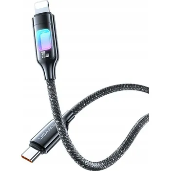 Datový kabel Kabel Usams USB-C – Apple Lightning 1,2 m šedý