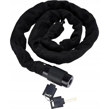 Zámek na kolo Zámek na kolo/motorku, bezpečnostní zámek na klíč, řetěz 80 cm
