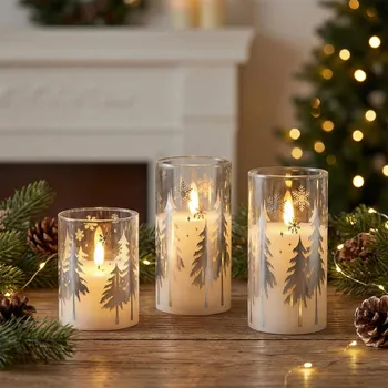 Lampička NIKOLAO LED svíčka 7,5x10 cm