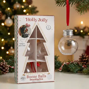 Vánoce Lahve koule MONDEX BOOZE BALLS 100 ml průhledné 6 ks