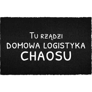 KOKOSOVÁ ROHOŽKA ČERNÁ VSTUPNÍ 60X40 HUMOR ZÁBAVNÁ LOGISTIKA CHAOSU