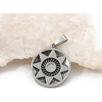 Přívěsek Slunce - moderně ztvárněné - ocelový přívěsek