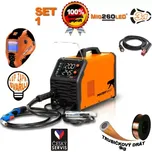 PANTERMAX MIG260LED SET 1 svářecí invertor MIG/MMA/TIG + samostmívací kukla