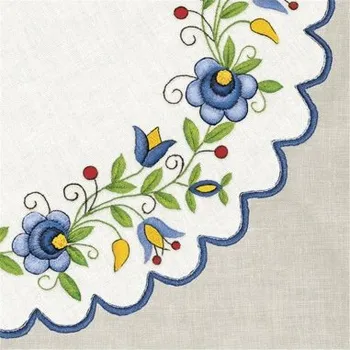 Papírový ubrousek PAPÍROVÉ UBROUSKY KAŠUBSKÁ VÝŠIVKA 33 CM 20 KS LIDOVÉ VÝŠIVKY