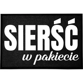 Rohožka ČERNÁ ROHOŽKA PŘED DVEŘE 60X40CM - VSTUPNÍ ČISTÍCÍ ZÓNA, S VLASY V BALENÍ