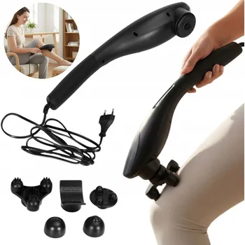 Masážní přístroj MASÁŽNÍ PŘÍSTROJ RUČNÍ MASÁŽNÍ PŘÍSTROJ Domácí 20W 5 Nástavců Masáž Těla Anticelulitidní