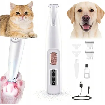 Kosmetika pro psa Zastřihovač Strojek PRO PSA KOČKU NA TLAPKY, OBLIČEJ, BEZDRÁTOVÝ, TICHÝ 500mAh