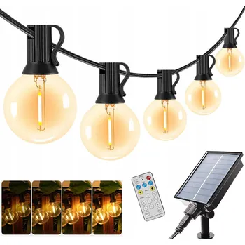 Venkovní osvětlení SOLÁRNÍ ZAHRADNÍ GIRLANDA SVĚTLA 12 LED ŽÁROVEK NA BALKON 10 metrů