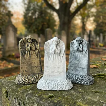 Figura s andělem MONDEX 7×14,5×18 cm zlatá