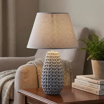 Lampička Stolní lampa MONDEX LETI 12×8,5×47 cm šedá