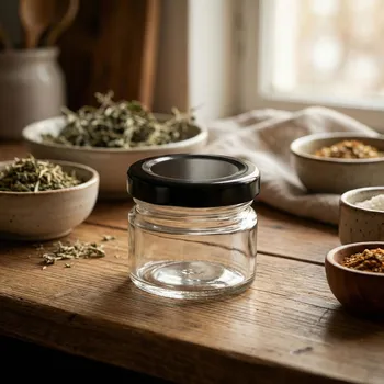 Sklenice Sklenička s černým víčkem MONDEX BASIC KITCHEN 25 ml