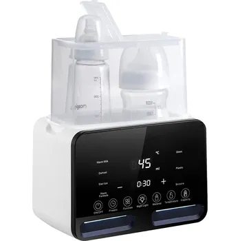 Ohřívač a sterilizátor Přenosný ohřívač lahví sterilizátor dudlíků 9v1 lampička