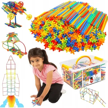 ostatní stavebnice 1000 dílků, Stavebnice ze slámy, Kreativní a vzdělávací konstrukční sada