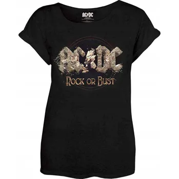 Dámské tričko Dámské tričko AC/DC: ROCK OR BUST - černá - Velikost: L