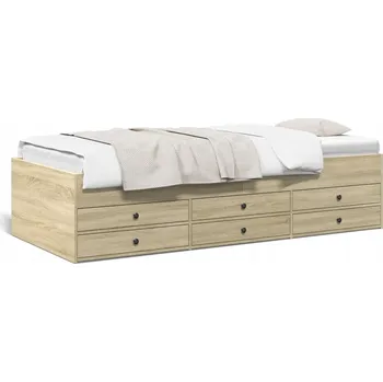 Pohovka Rozkládací pohovka s funkcí spaní, dub sonoma, 203 x 93 x 45,5 cm