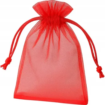 Dárková taška Dárkový organza sáček - Červená/10x12cm/10ks KP-38485