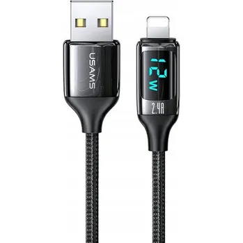 Datový kabel Kabel Usams USB - Apple Lightning 1,2 m černý