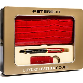 Peněženka Peterson peněženka eko kůže červená - dámská