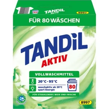 Prací prášek TANDIL Active prací prášek na bílé prádlo 80 praní 5,2 kg Německo