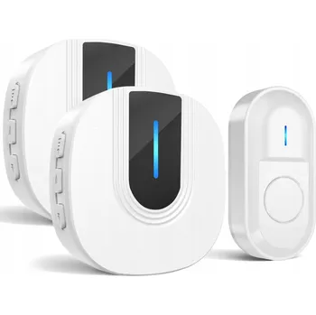 Domovní zvonek SURFOU Bezdrátový Zvonek 300m Vodotěsný Set se 2 Přijímači