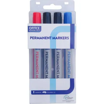 Permanentní popisovač fixy vícebarevný popisovač fix V POUZDRU 4 kusy