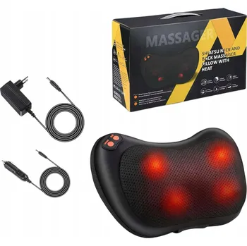 Masážní přístroj Masážní Přístroj polštář s hřejivým efektem, kabelem a zástrčkou do auta