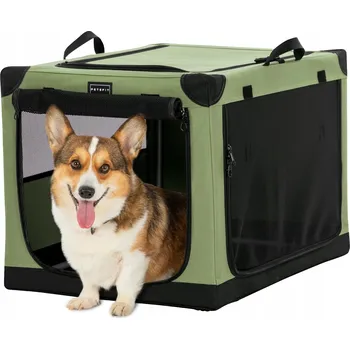 přepravka pro zvíře PETSFIT Přepravka pro Střední Psy Skládací Zelená Zesílená Lehká M