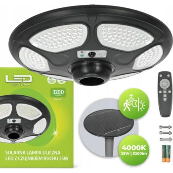 Venkovní osvětlení Solární pouliční lampa LLS 25 W 3200 lm