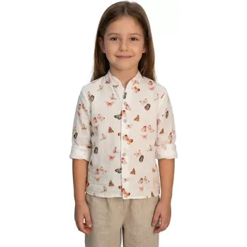 ESITO | Dětská mušelínová košile Luca Motýlek - bílá / 92