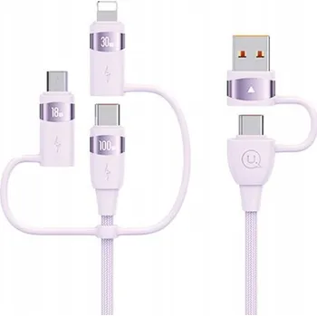 Datový kabel USAMS Kabel U85 2xUSB-C USB Micro-USB Lightning 6v1 1,2m 100W PD SJ645USB02