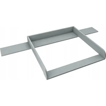 přebalovací pult a komoda Šedá Přebalovací Podložka Se Zaoblenými Hranami na Komodu Hemnes s 8 Zásuvkami, Nástavec 78x80 cm